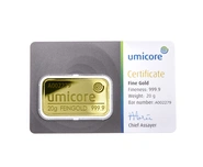 Umicore 20 Γραμμάρια - Μπάρες Χρυσού