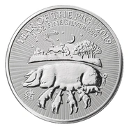 2019 Royal Mint  - Έτος του Χοίρου - 1 ουγγιά - Ασημένιο Νόμισμα