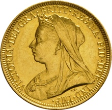 Χρυσή Αγγλική Λίρα 1893 - Βασίλισσα Βικτώρια Παλαιά Κεφαλή - M