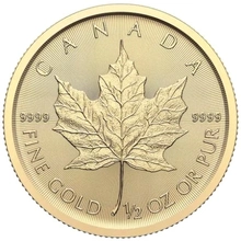 2026 Χρυσό Νόμισμα Canadian Maple Leaf 1/2 ουγγιάς