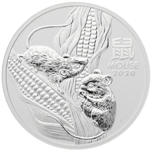 Ασημένιο Νόμισμα - Έτος του Ποντικιού - Perth Mint - 5 ουγγιές