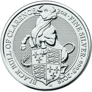 Black Bull of Clarence - Ασημένιο Νόμισμα - Queen's Beast 2018 - 2 ουγγιές