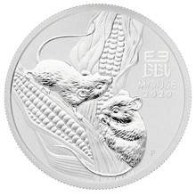 Ασημένιο Νόμισμα - Έτος του Ποντικιού - Perth Mint - 1/2 της ουγγιάς