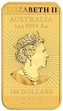 Χρυσό Ορθογώνιο Νόμισμα - Δράκος 2019 - 1 ουγγιά