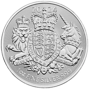 2024 Ασήμενιο Νόμισμα Royal Arms - 1 ουγγιά