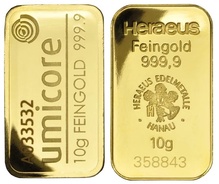 10 γραμμάρια - Μπάρες Χρυσού - Μεταχειρισμένο