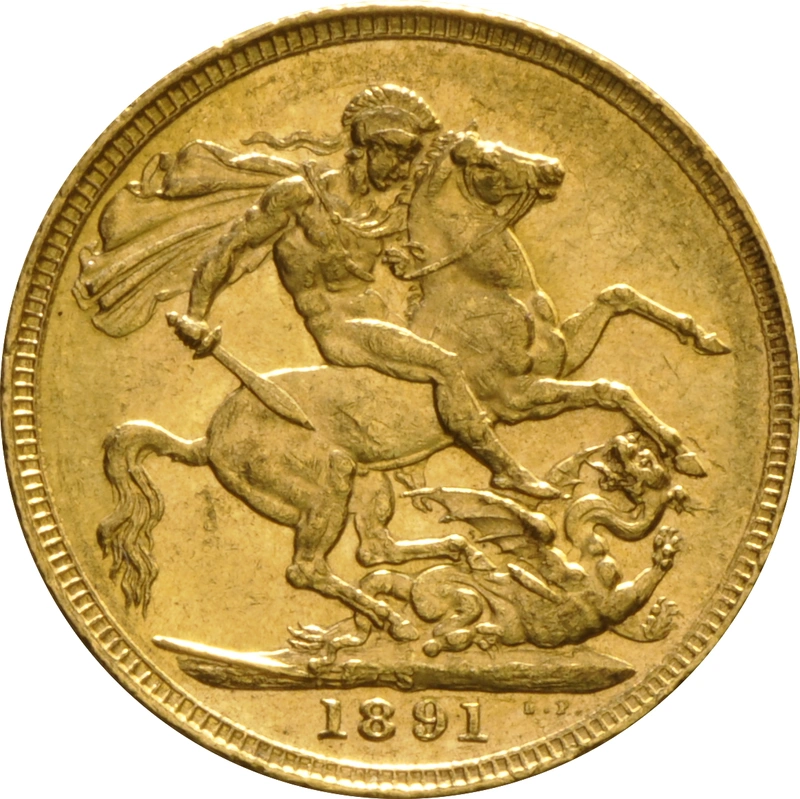Χρυσή Αγγλική Λίρα 1891 - Βικτώρια Κεφαλή Jubilee - Σ