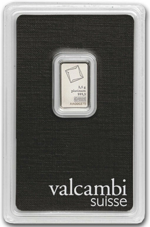 Valcambi 2.5 Γραμμάρια - Μπάρα από Πλατίνα