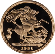 1991 Σετ 4 Χρυσές Λίρες Αγγλίας (Proof)
