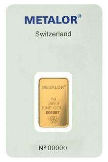Metalor 5 Γραμμάρια - Μπάρες Χρυσού