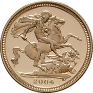 Μισή Χρυσή Λίρα Αγγλίας Proof 2004 (Χωρίς συσκευασία)