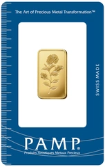 PAMP Rosa 10 γραμμάρια ράβδος χρυσού Minted