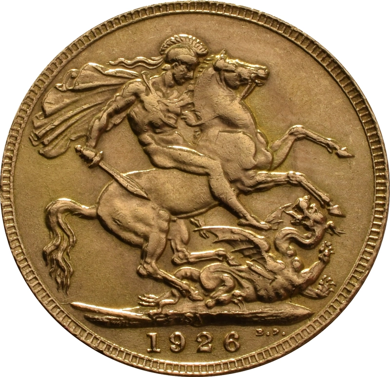 Χρυσή Αγγλική Λίρα 1926 - Βασιλιάς Γεώργιος ο Ε' - SA