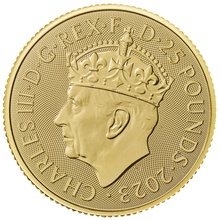 2023 Coronation £25 χρυσό νόμισμα 1/4 της ουγγιάς