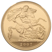 2007 Σετ 4 Χρυσές Λίρες Αγγλίας (Proof)