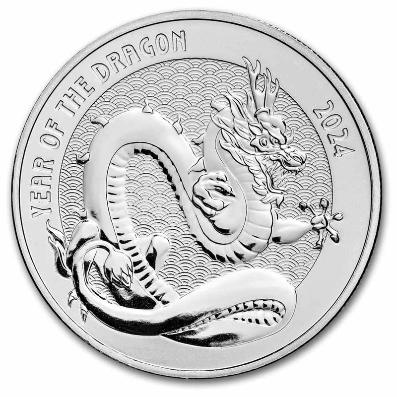 2024 Year of the Dragon - Ασημένιο νόμισμα μίας Ουγγιάς