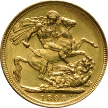 Χρυσή Αγγλική Λίρα 1893 - Βικτώρια Κεφαλή Jubilee - Σ