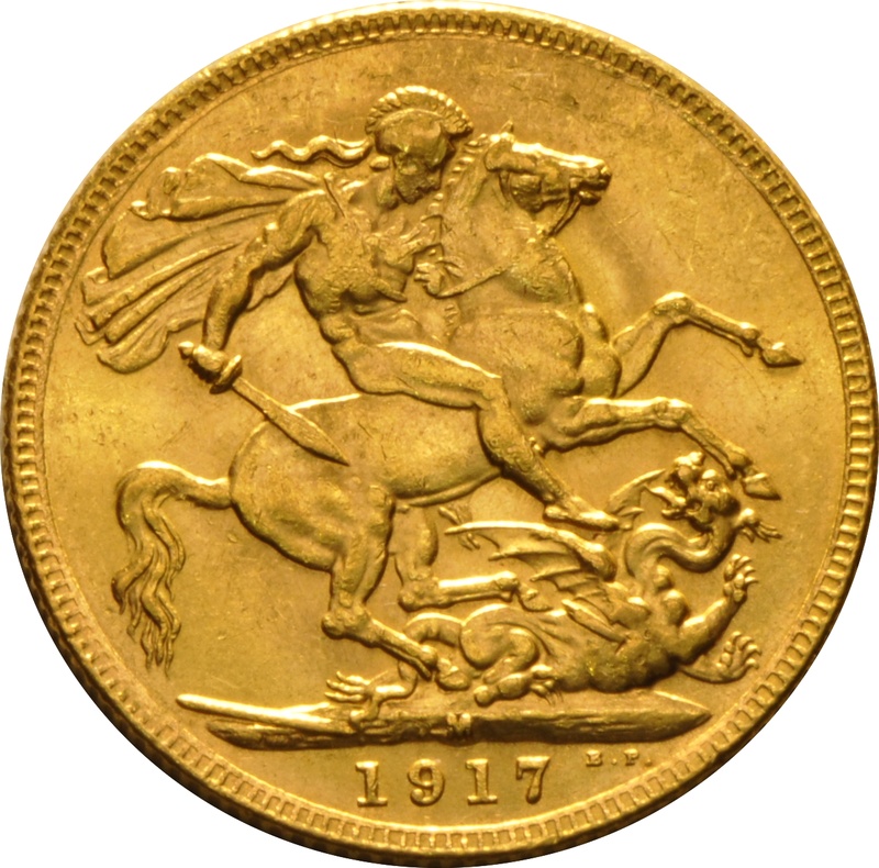 1917 Gold Sovereign - King George V - M