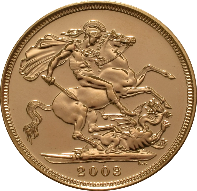 2003 Gold Sovereign Coin Elizabeth II Fourth Head