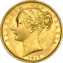 1848 Χρυσή Λίρα Αγγλίας – Bικτώρια Νέα Κεφαλή - Ασπίδα