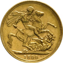 Χρυσή Αγγλική Λίρα 1899 - Βασίλισσα Βικτώρια Παλαιά Κεφαλή - M