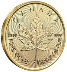 2026 Χρυσό Νόμισμα Canadian Maple Leaf 1/20 ουγγιάς
