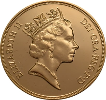 1992 Πενταπλή Χρυσή Αγγλική Λίρα (Uncirculated)