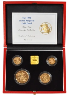 1998 Σετ 4 Χρυσές Λίρες Αγγλίας (Proof)