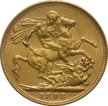 1898 Χρυσή Λίρα - Βικτώρια Παλαια Κεφαλή - Λονδίνο