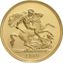 1980 Σετ 4 Χρυσές Λίρες Αγγλίας (Proof)