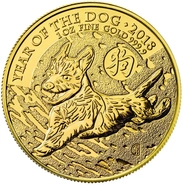 Χρυσό Νόμισμα - Year of the Dog 2018 - Βασιλικό Νομισματοκοπείο
