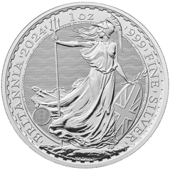 2024 Ασημένιο Νόμισμα Britannia - 1 Ουγγιά
