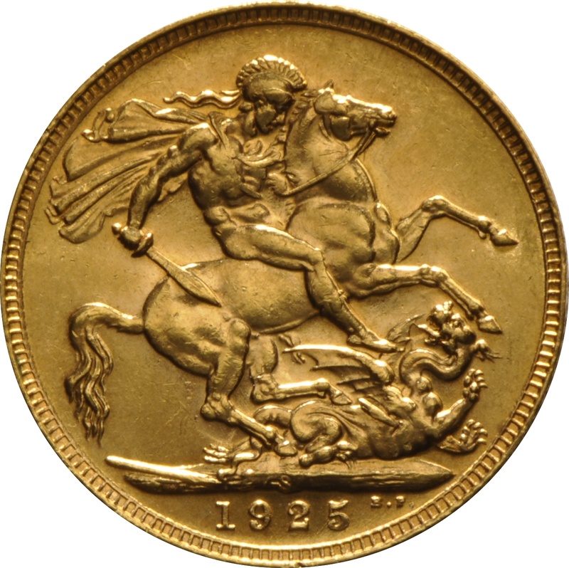 Χρυσή Αγγλική Λίρα 1925 - Βασιλιάς Γεώργιος ο Ε' - S