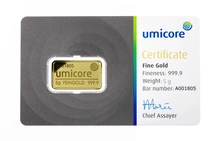 Umicore 5 Γραμμάρια - Μπάρες Χρυσού