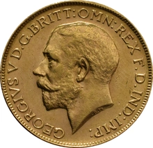 Χρυσή Αγγλική Λίρα 1928 - Βασιλιάς Γεώργιος ο Ε' - SA