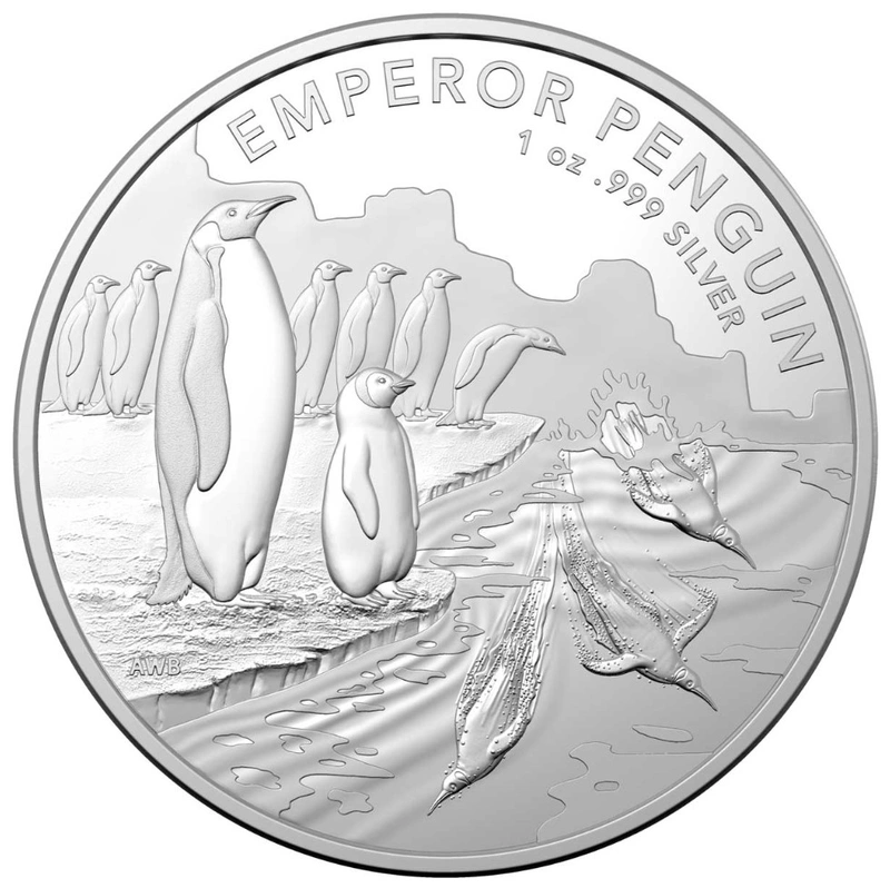 2023 Ασημένιο Νόμισμα 1 ουγγιάς - Australian Antarctic Territory Emperor Penguin