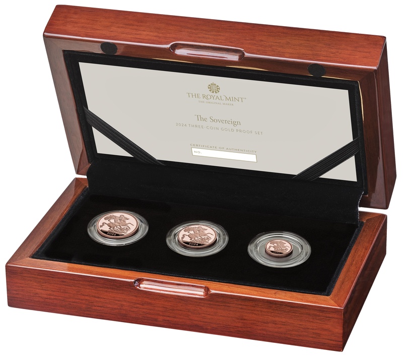 2024 Sovereign Three Coin Gold Proof Set Boxed