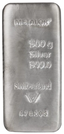 Metalor 500 Γραμμάρια - Μπάρες από ασήμι