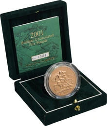 2001 Πενταπλή Χρυσή Αγγλική Λίρα (Uncirculated)