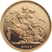 Χρυσή Λίρα Αγγλίας Proof 2013 (Χωρίς συσκευασία)