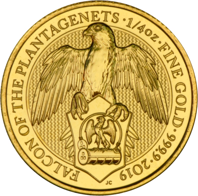 2019 1/4oz Falcon of the Plantagenets Gold Coin