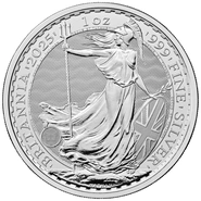 2025 Ασημένιο Νόμισμα Britannia - 1 Ουγγιά
