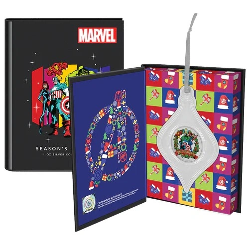 2023 Ασημένιο Νόμισμα 1 ουγγιάς - Marvel Season’s Greetings - σε συσκευασία