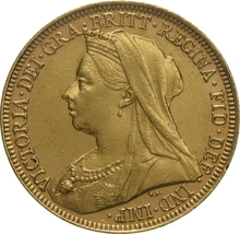 1898 Χρυσή Λίρα - Βικτώρια Παλαια Κεφαλή - Λονδίνο