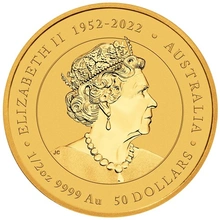 2024  Year of the Dragon Χρυσό νόμισμα μισής ουγγιάς