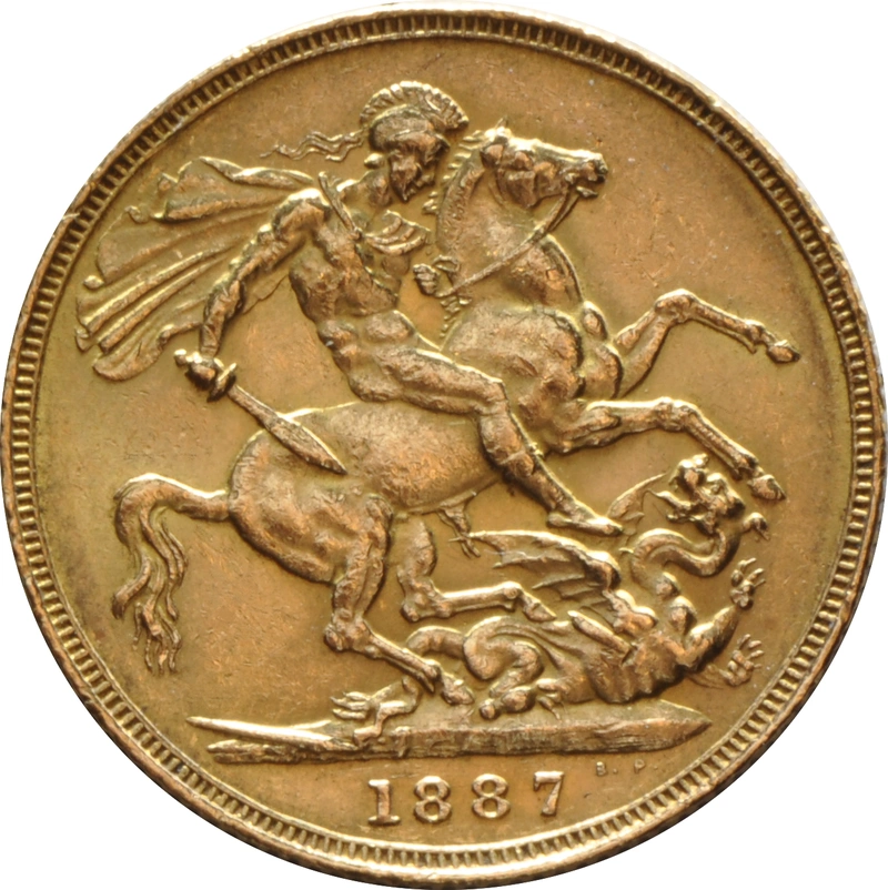Χρυσή Αγγλική Λίρα 1887 - Βικτώρια Κεφαλή Jubilee - Λονδίνο