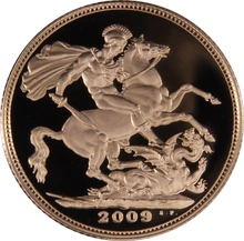 Χρυσή Λίρα Αγγλίας Proof 2009 σε συσκευασία δώρου