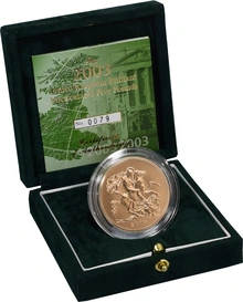 2003 Πενταπλή Χρυσή Αγγλική Λίρα (Uncirculated)