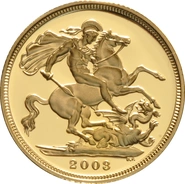 Χρυσή Λίρα Αγγλίας Proof 2003 (Χωρίς συσκευασία)