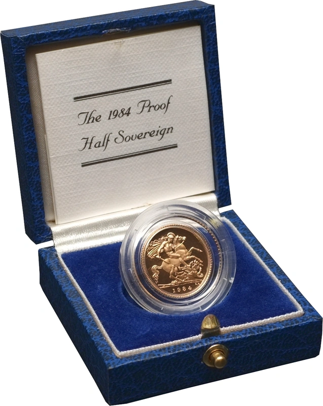 1984 Proof Gold Half Sovereign Boxed